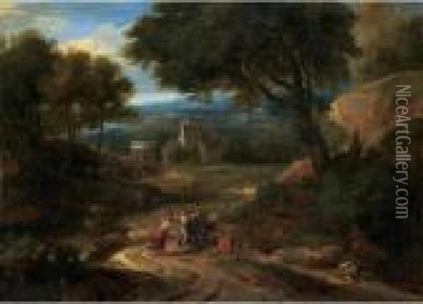 La Morte Di Orfeo Oil Painting - Gaspard Dughet Poussin