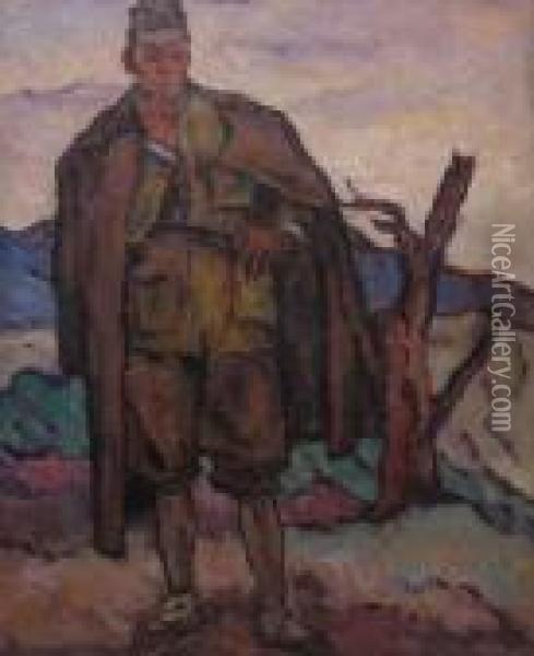 Soldat Oil Painting - Ion Theodorescu Sion