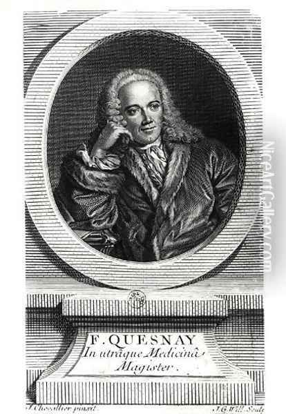 Portrait of Francois Quesnay (1694-1774) Oil Painting - J. Chevallier