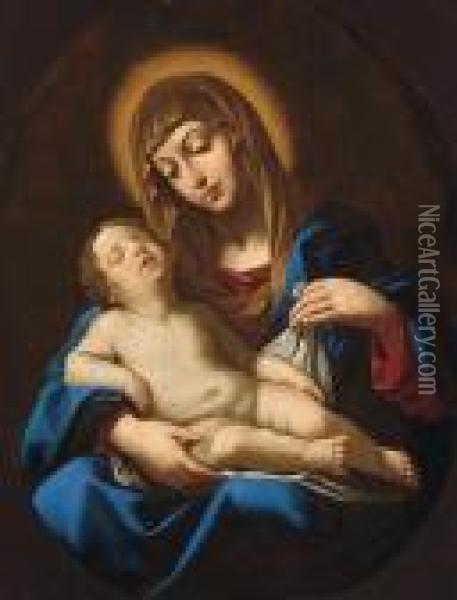 Madonna Col Bambino Dormiente Oil Painting - Guido Reni