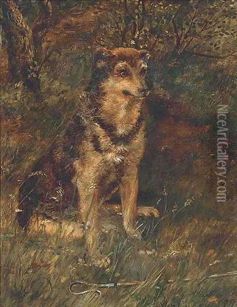 A dog in a wood Oil Painting - Alan Culpepper Sealy