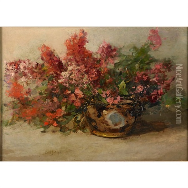 A Floral Arrangement Oil Painting - Joseph Bail