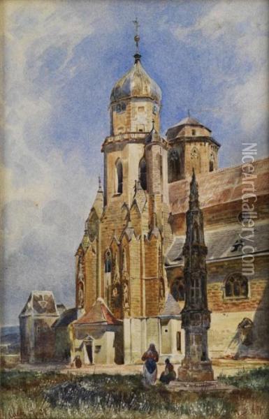Ansicht Einer Kirche Oil Painting - Rudolf Ritter von Alt