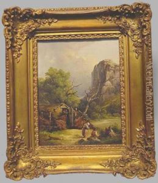 Old As The Hills Oil Painting - Karl Franz Emanuel Haunold