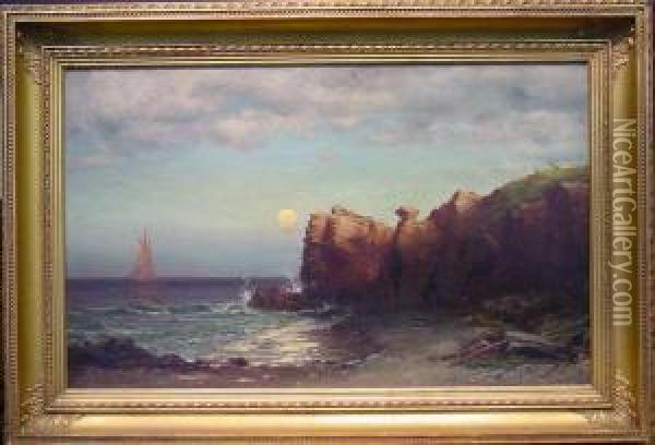 Off Cape Elizabeth, Maine Oil Painting - Albert B. Insley