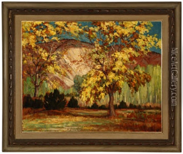 Autumn, New Mexico Oil Painting - Carlos Vierra
