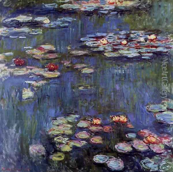 Water-Lilies4 1914-1917 Oil Painting - Claude Oscar Monet