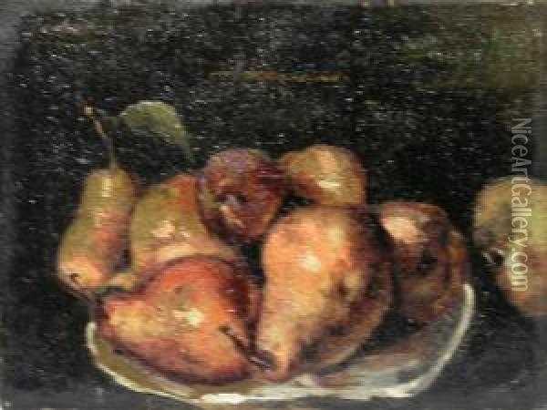 Apples Oil Painting - Octav Bancila