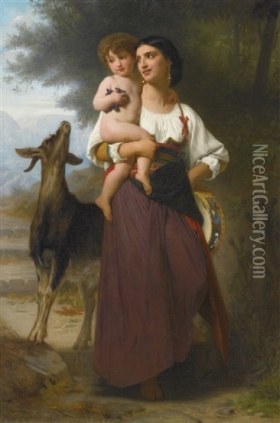 Convoitise Oil Painting - William-Adolphe Bouguereau