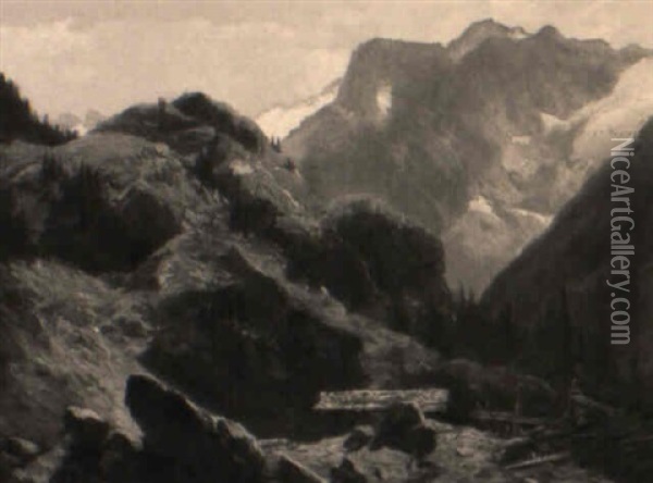 Tiroler Berglandschaft An Einem Prachtvollen Sommertag Oil Painting - Karl Millner