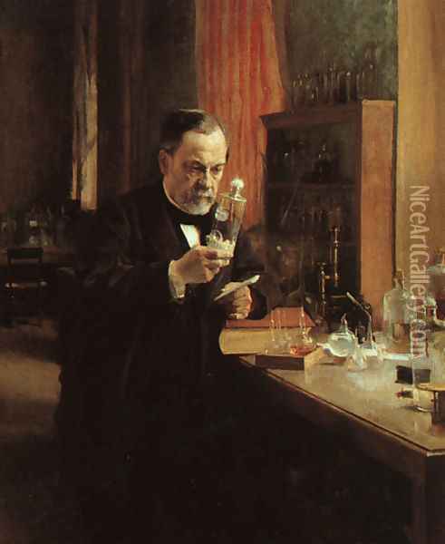 Portrait of Louis Pasteur 1885 Oil Painting - Albert Edelfelt