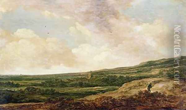 Landscape with a Huntsman Oil Painting - Pieter Molijn