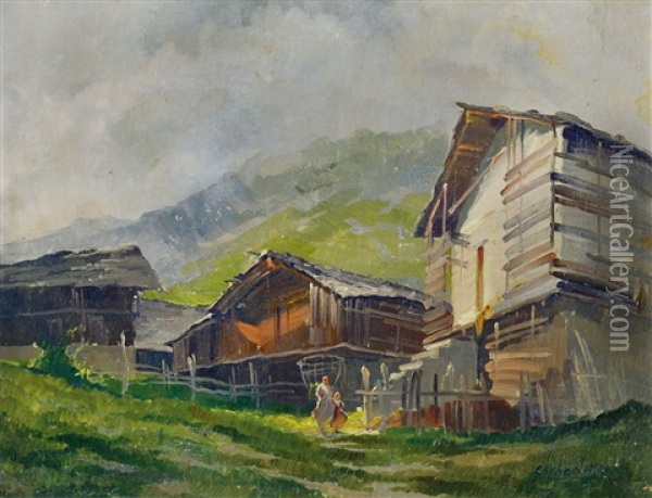Estate In Alta Montagna Oil Painting - Cesare Gheduzzi