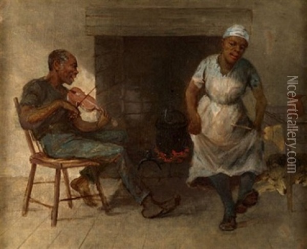 Black Musician Oil Painting - William Brooke Thomas Trego