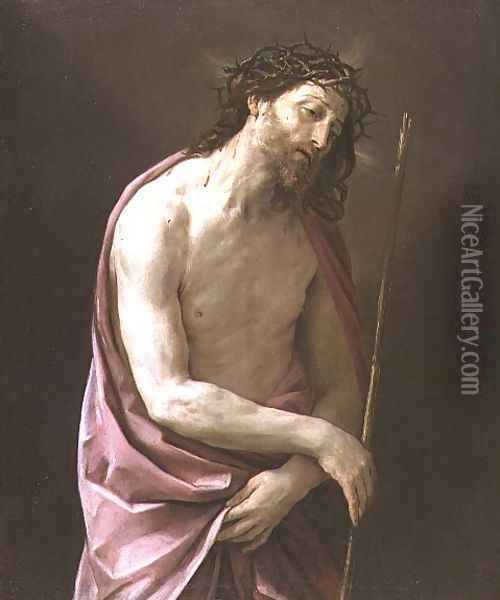 The Man of Sorrows, c.1639 Oil Painting - Guido Reni