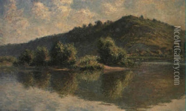 La Seine A Port-villez Oil Painting - Claude Monet