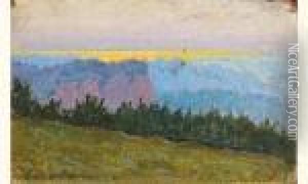 Paysage De Montagne Oil Painting - Isaak Ilyich Levitan