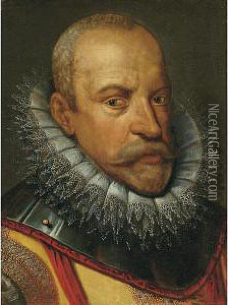 Ritratto Di Peter Ernst Von Mansfeld Oil Painting - Frans Pourbus the younger