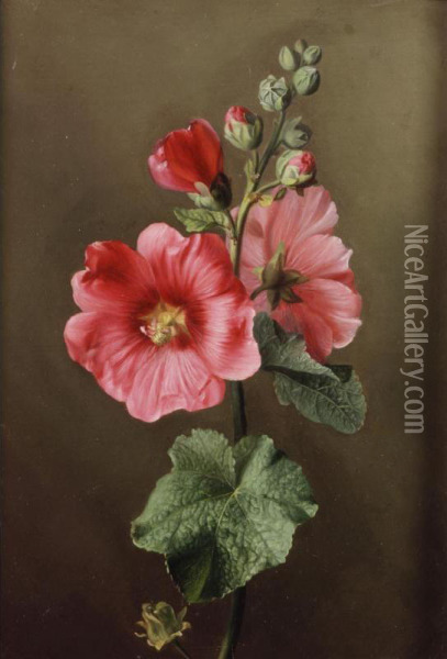 A Sprig Of Flowers Oil Painting - Ange Louis Guillaume Lesourd De Beauregard