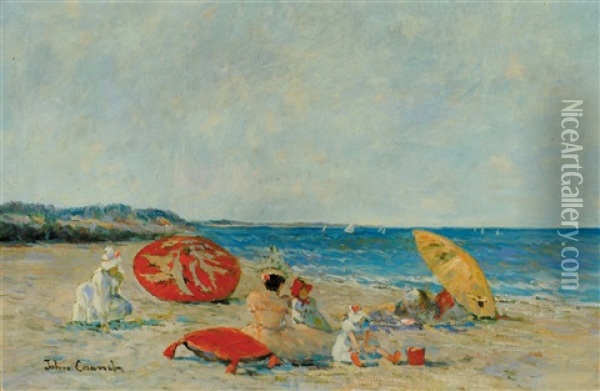 Spiaggia Con Figure Oil Painting - John Cranch