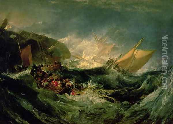 Wreck of a Transport Ship Oil Painting - Joseph Mallord William Turner