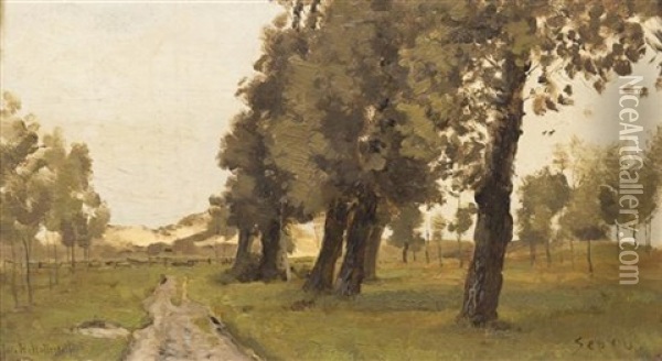 Path Of Trees Oil Painting - Jacob Huijbrecht Hollestelle