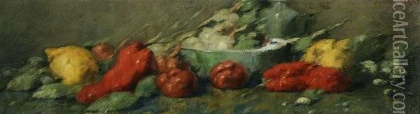 Fruit And Vegetableharvest Oil Painting - Antoine Vollon