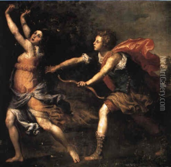 Apollo And Daphne Oil Painting - Lorenzo Lippi