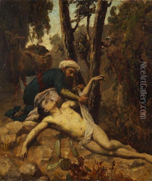 Der Barmherzige Samariter Oil Painting - Adalbert Franz Eugen Begas