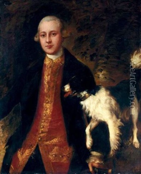 Portrait Of George Charles Garnier Of Rookesbury Park, Hampshire Oil Painting - Thomas Gainsborough