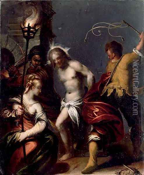 The Flagellation Oil Painting - Sante Creara