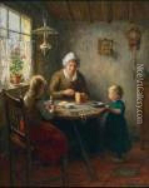 The Mid-day Meal Oil Painting - Hendricus Anthonius Dievenbach