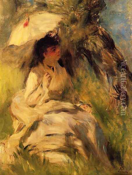 Woman With A Parasol Oil Painting - Pierre Auguste Renoir