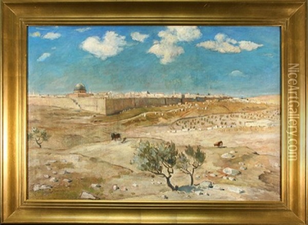 View Of Jerusalem Oil Painting - Vasili Dimitrievich Polenov