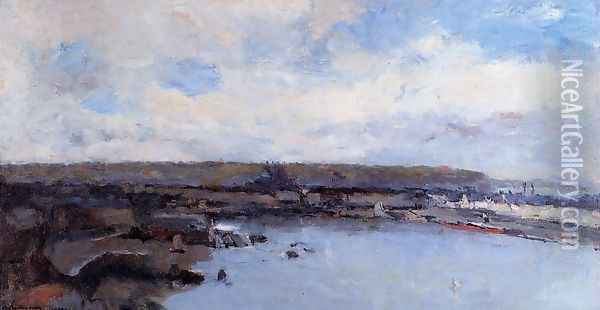 The Dieppe Basin Oil Painting - Albert Lebourg