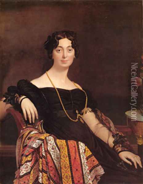Madame Jacques Louis Leblanc Oil Painting - Jean Auguste Dominique Ingres