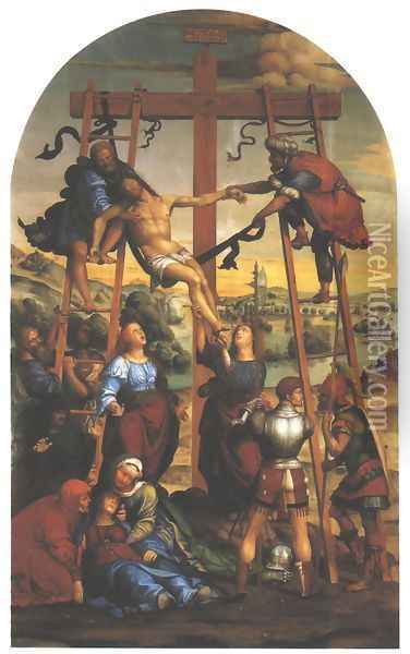 Descent from the Cross Oil Painting - Il Sodoma (Giovanni Antonio Bazzi)