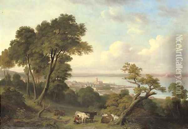 View of Penzance, Cornwal Oil Painting - Richard Thomas Pentreath