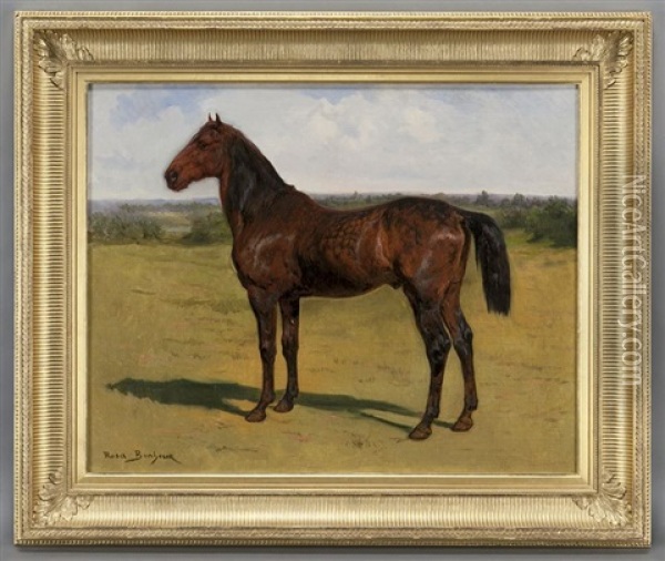Horse In A Landscape Oil Painting - Rosa Bonheur