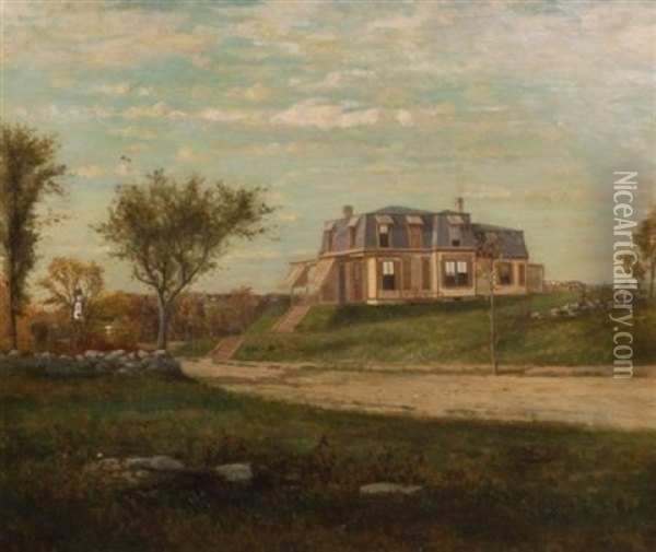 The Reed/loring Home, Dorchester, Massachusetts Oil Painting - Frank Henry Shapleigh