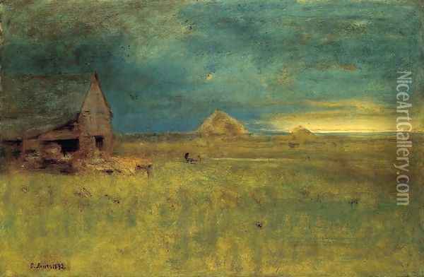 The Lone Farm, Nantucket Oil Painting - George Inness