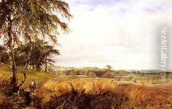 Harvest Oil Painting - Henry Thomas Dawson
