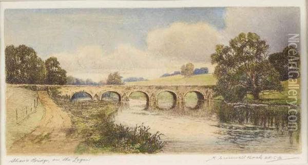 Shaw's Bridge Oil Painting - Robert Creswell Boak