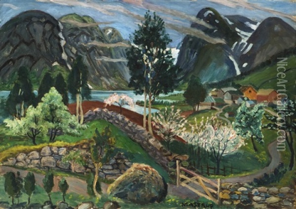 From Sunde Oil Painting - Nikolai Johannes Astrup