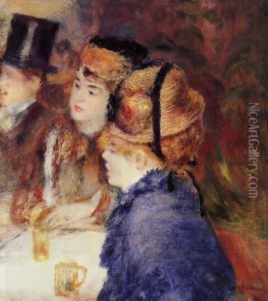At The Cafe Oil Painting - Pierre Auguste Renoir