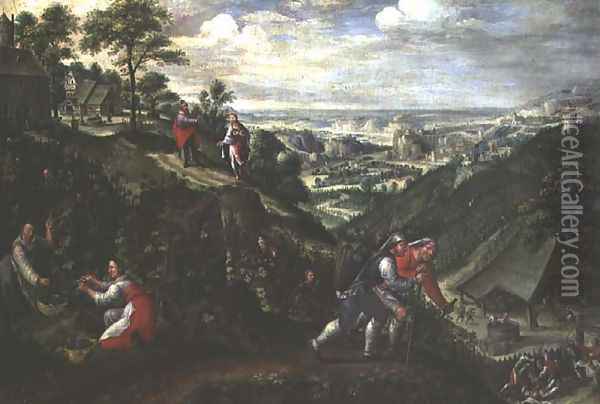 Parable of the Labourers in the Vineyard, c.1580-90 Oil Painting - Marten Van Valckenborch I