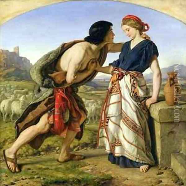 The Meeting of Jacob and Rachel Oil Painting - William Dyce
