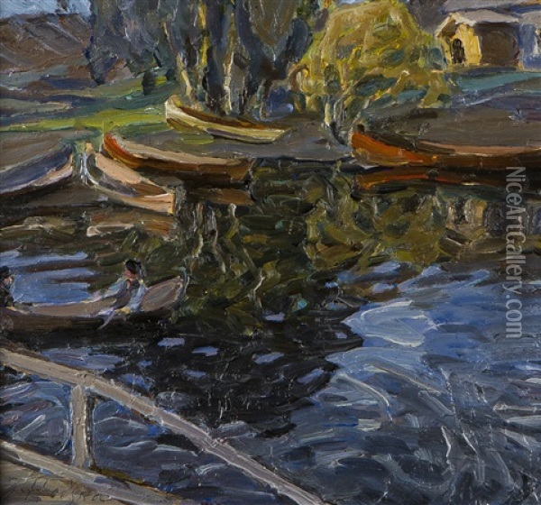 Shore View Oil Painting - Jonas Heiska