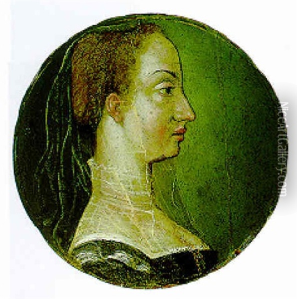 Bildnis Einer Dame Im Profil Oil Painting - Sofonisba Anguissola