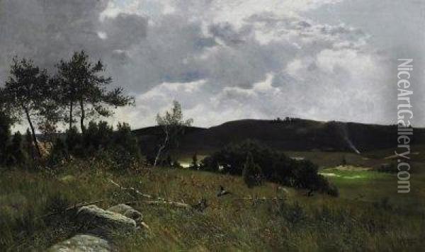 Dune Landscape On Rugen. Signed And Dated Bottom Right: P. Muller-kaempf Rgn. 1888 Oil Painting - Paul Muller-Kaempff